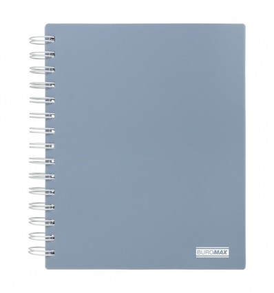 Коледж-блок на пружині MORANDI, В5 (170x205), 120 арк, клітинка, пластикова обкладинка, маренго, BM.