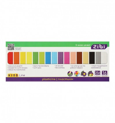Пластилин 16 цветов, 256г, KIDS Line, ZB.6275