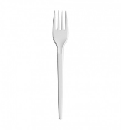 Виделка одноразова, біла, 1.9 г, 100шт BUROCLEAN