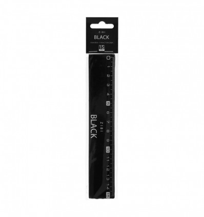 Лінійка пластикова 15см, BLACK ZB.5615, в блістері
