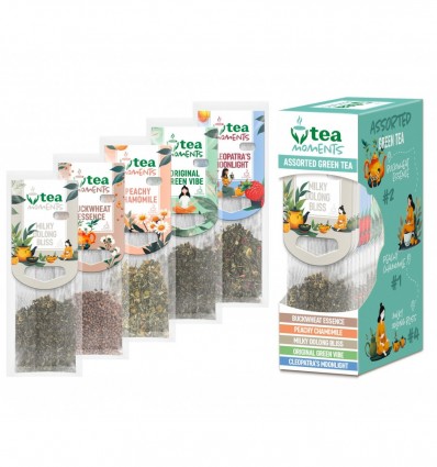 Чай ассорти 33.6г(2.2г*15г), кадди - пакет, «Assorted Green tea» Tea Moments