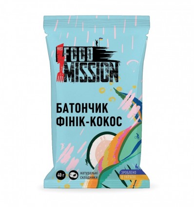Батончик кокосовий 40г Food Mission