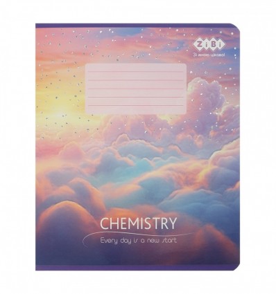 Тетрадь ученическая школьная CLOUDS, 36л., клетка, химия, KIDS LINE