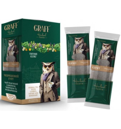 Чай травяной 30 г (2г*15), кадди-пакет, «Thyme Guru»/«Чебрецевый гуру» GRAFF