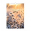 Календарь настенный 2026 г., А3, 1 пружина, Wild flowers, BM.210605