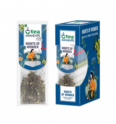 Чай бленд черного и зеленого 33г (2.2г*15), кадди-пакет, "Night of Wonder" Tea Moment