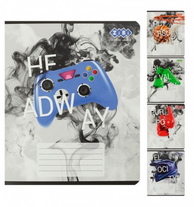 Зошит учнівський загальний ACTIVE, 48 арк., клітинка, KIDS LINE