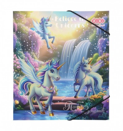 Папка для зошитів UNICORN, картонна, на гумці В5 (200х230мм), KIDS Line