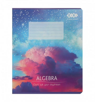 Зошит учнівський шкільний CLOUDS, 36арк., клітинка, алгебра, KIDS LINE