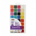 Акварель CLASSIC, 32 цвета, б/кист., пласт. корпус, KIDS Line ZB.6574