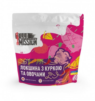 Локшина з куркою та овочами 65г Food Mission