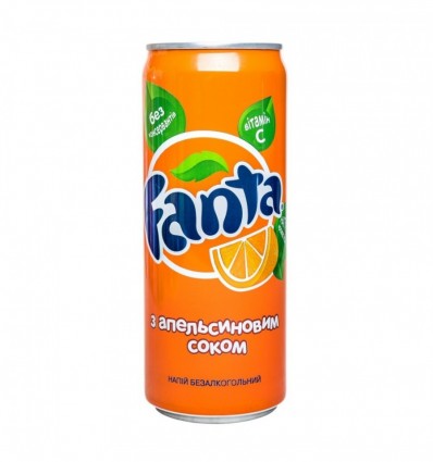 Напій б/а сильн/газ Fanta з/б 0.33 л