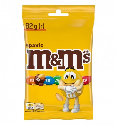 Драже M&M`s з арахісом та молочним шоколадом вкриті різнокольоровою цукровою глазур`ю 82г