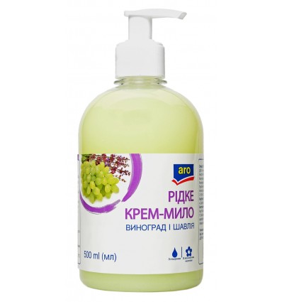 Крем-мыло Aro Виноград и шалфей жидкий с дозатором 500мл