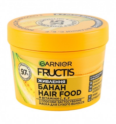 Маска для вол Garnier Fructis Hair Food Банан Живлення 400мл