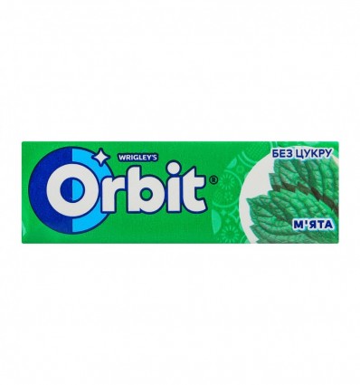 Гумка жувальна Orbit М`ята без цукру з підсолоджувачами 14г