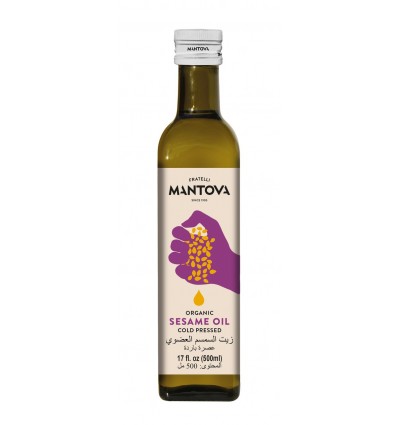 Масло кунжутное Mantova холодного отжима нерафинированное 0,5л.