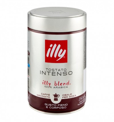 Кава Illy Арабіка 100 % Інтенсо натуральна смажена мелена 250г