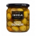 Оливки Iruella Gazpacha зеленые с косточкой в ​​маринаде с овощами и специями 0.37л