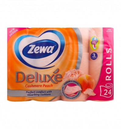 Папір туалетний Zewa Deluxe Cashmere peach 24шт
