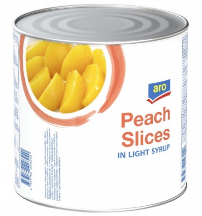 Персик Aro шматочки в легкому сиропі 2.65л