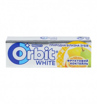 Резинка жевательная Orbit White Фруктовый коктейль 30 х 14г