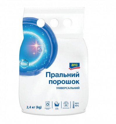 Порошок Aro пральний універсальний для автоматичного і ручного прання 2.4кг
