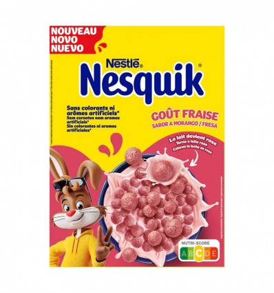 Сніданок сухий Nesquik Strawberry готовий з вітамінами та залізом 310г