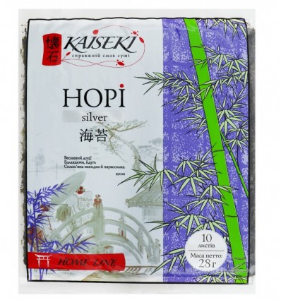 Водорості Kaiseki Норі Сілвер для суші 19х21см 10шт