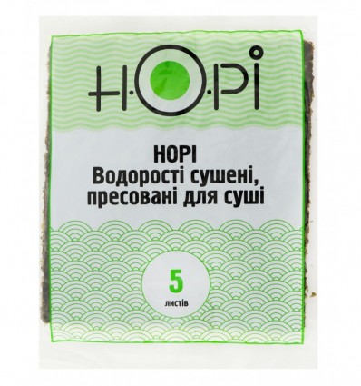 Водорості Норі сушені пресовані для суші 19х21см 5шт 14г