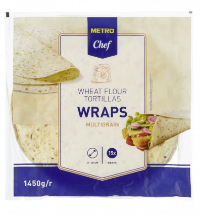 Тортилья Metro Chef цільнозернова 30 см 15 шт