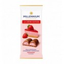 Шоколад Millennium La Creme Edition молочный с кремовой начинкой со вкусом Клубничный Чизкейк 100г