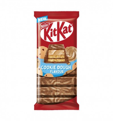 Шоколад Kit Kat молочный с вафлей, белой глазурью и начинкой со вкусом теста для печенья 99г