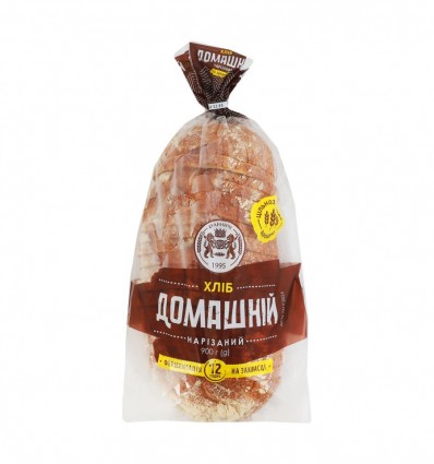 Хліб Кулиничі Домашній на заквасці нарізний 900г