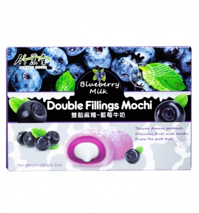 Десерт Bamboo House Мочи рисовый с молочно-черничной начинкой 180г