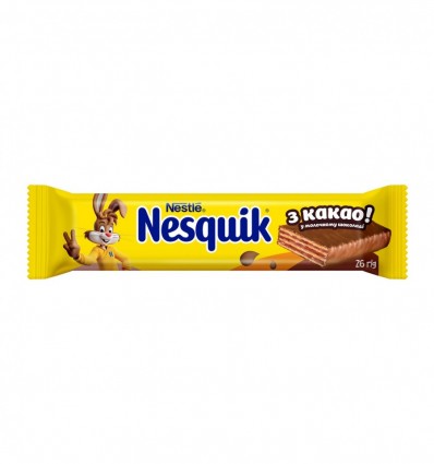 Вафлі Nesquik у молочному шоколаді з какао 2 х 13г