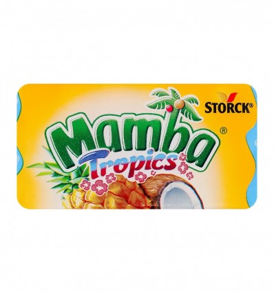Конфеты жевательные Mamba Тропикс с фруктовым вкусом 26.5г