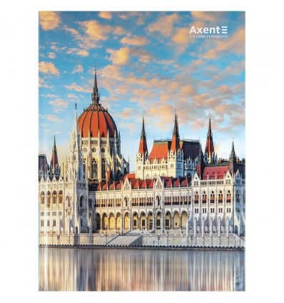 Книга записна Axent City Budapest 8425-8-A, А4- 203*273 мм, 96 аркушів, клітинка