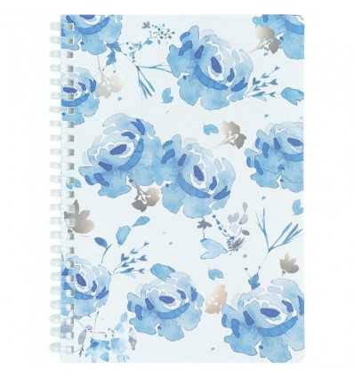 Блокнот на спирали пласт. обкл. 8033-5-A, А5, 80 л., кл Flower Sym 1