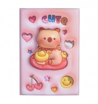 Блокнот 3D CAPYBARA 2, А5 80 л., клетка, Soft PU обложка, ассорти, KIDS Line, ZB.700009
