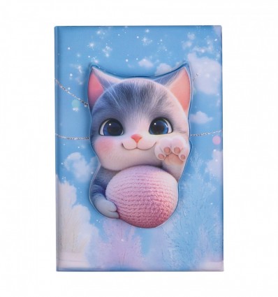 Блокнот 3D KITTY, А5, 80 арк., клітинка, Soft PU обкладинка, асорті, KIDS Line, ZB.700008