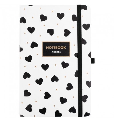 Книга записна Axent Partner Black&White 8621-10-A, 125×195 мм, 96 аркушів, клітинка
