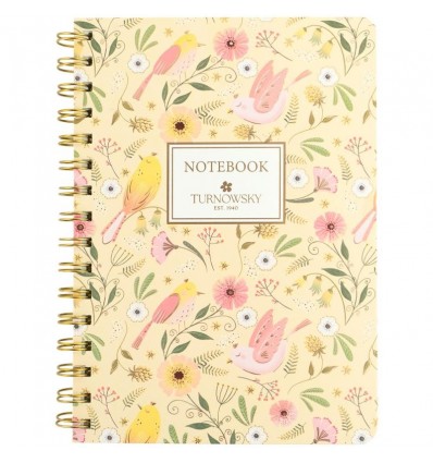 Блокнот на спіралі Axent Turnowsky Secret Garden 8473-2-A-TR, А5, 80 аркушів, клітинка