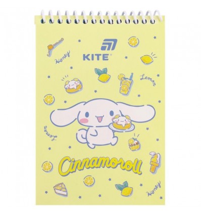 Блокнот на спирали Kite Cinnamoroll CR26-196, А6, 48 листов, нелинированный