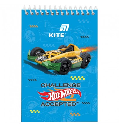 Блокнот на спирали Kite Hot Wheels HW26-196, А6, 48 листов, нелинированный