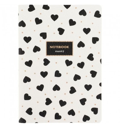 Книга записна Axent Partner Black&White 8710-7-A, A5, 60 аркушів, клітинка