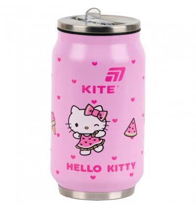 Термочашка с трубочкой Kite Hello Kitty HK25-1263, 350 мл