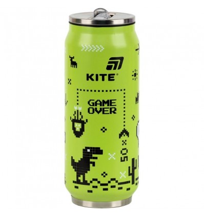 Термочашка с трубочкой Kite Game over K25-1264-1, 500мл