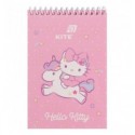 Блокнот на спіралі Kite Hello Kitty HK26-196-1, А6, 48 аркушів, нелінований