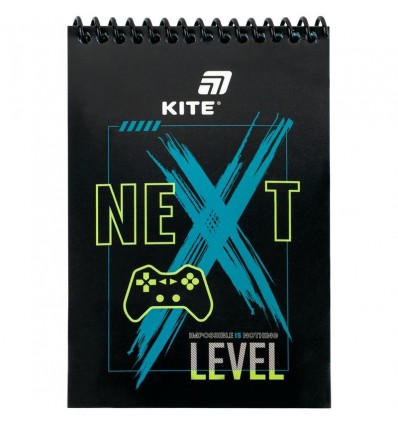 Блокнот на спіралі Kite Next Level K26-196-2, А6, 48 аркушів, нелінований